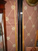 Two snooker cue's with cases, COLLECT ONLY.