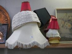 A mixed lot of lampshades,. COLLECT ONLY.