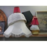 A mixed lot of lampshades,. COLLECT ONLY.