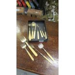 A mixed lot of bone handled cutlery.