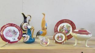 A mixed lot of Limoges and other porcelain.