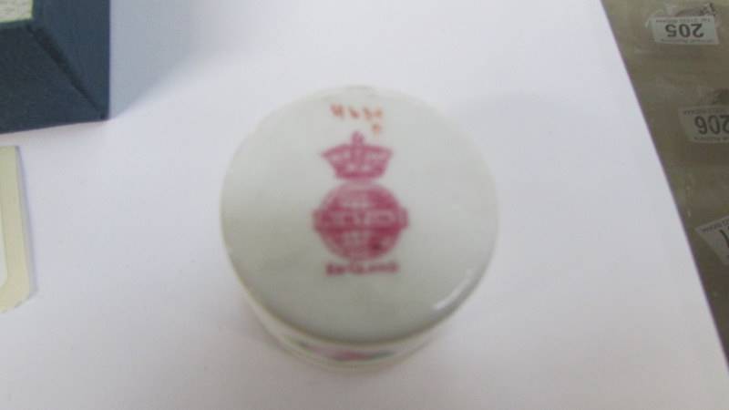 A Lord Nelson pottery pomander and a Minton pill box. - Image 5 of 5