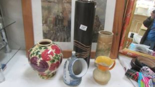 A mixed lot of ceramic vases etc., COLLECT ONLY.