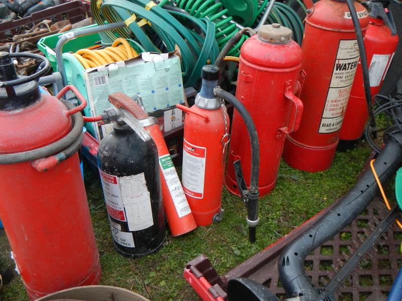 A quantity of fire extinguishers, COLLECT ONLY.
