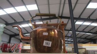 A copper kettle.