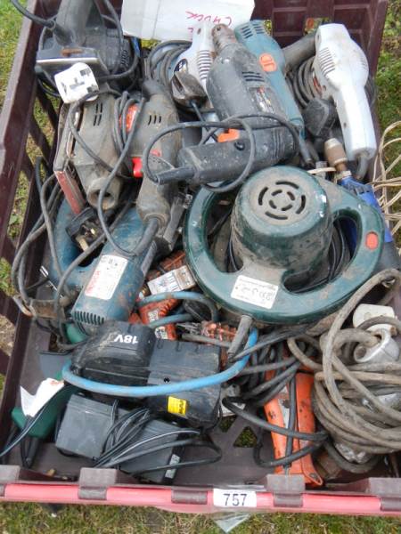 A tray of electric tools, COLLECT ONLY.