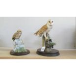 Two Border fine art owl figures, COLLECT ONLY.