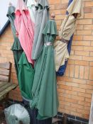 A large lot of garden parasols, COLLECT ONLY.