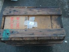 An old wooden crate from a Norton engine, COLLECT ONLY.