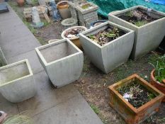 A set of four graduated plant pots, COLLECT ONLY.