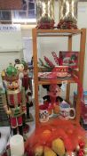 A good lot of Christmas decorations including nutcracker figures, COLLECT ONLY.