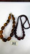 Two good necklaces, possibly amber.