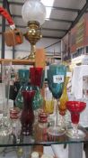 A mixed lot of coloured glass. COLLECT ONLY.