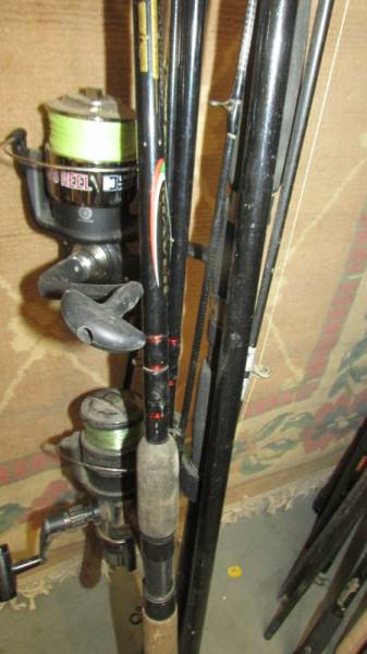 A quantity of fishing rods and two fishing reels. COLLECT ONLY. - Image 2 of 2