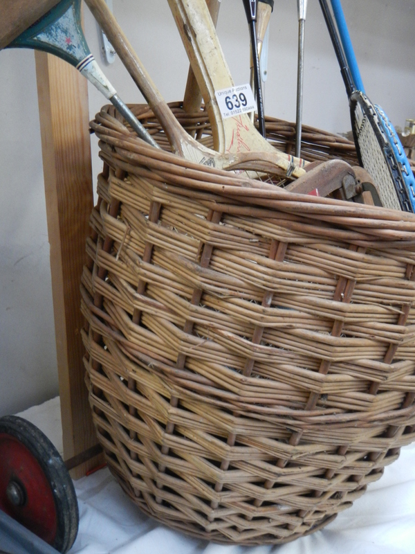 A quantity of sports equipment in a pull along basket. COLLECT ONLY. - Image 2 of 2