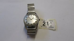 A Precimax automatic incabloc precimaster 25 jewel wrist watch with metal strap, scratches to glass,