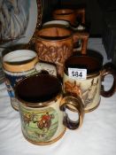 A mixed lot of old jugs etc., COLLECT ONLY.