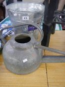 A galvanized bucket and a watering can, COLLECT ONLY.