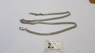 A silver hall marked chain, 62 cm, 43 grams.