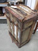 A fabric covered trunk, a/f. COLLECT ONLY.