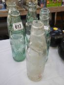 Five old COD bottles, COLLECT ONLY.