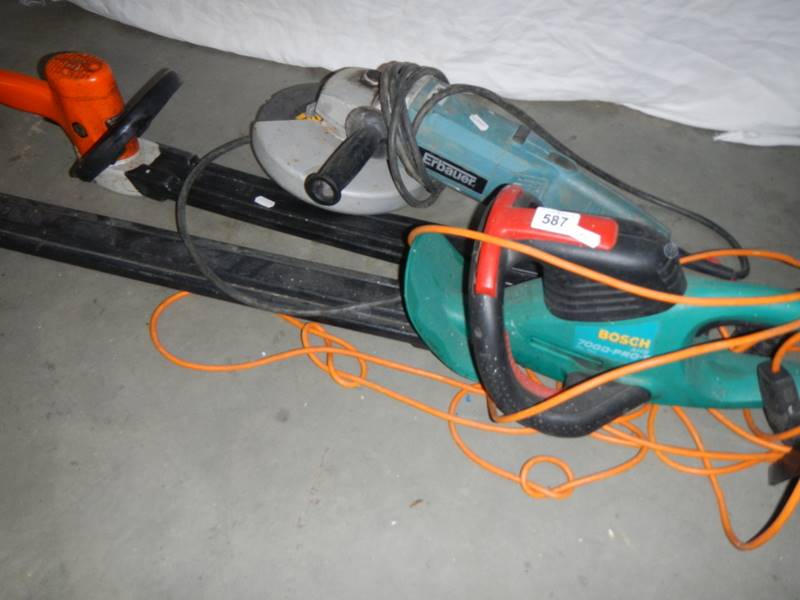 VA large hand grinder and two hedge trimmers, COLLECT ONLY.