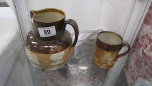 A Doulton stoneware Harvest jug and mug.