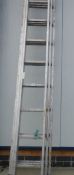 A "Youngman 100" triple aluminium ladder, COLLECT ONLY