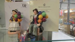 Two boxed Royal Doulton figures, Balloon girl and Balloon man.