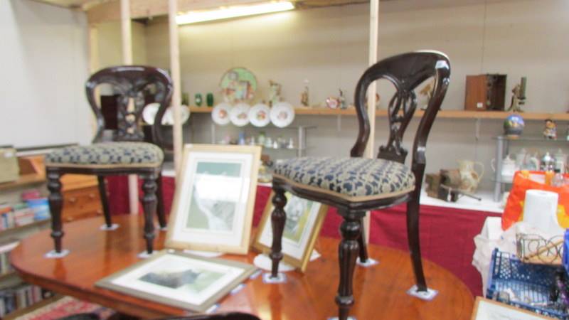 A set of four mahogany dining chairs, COLLECT ONLY,