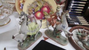 A pair of horses with riders, one a/f. COLLECT ONLY.