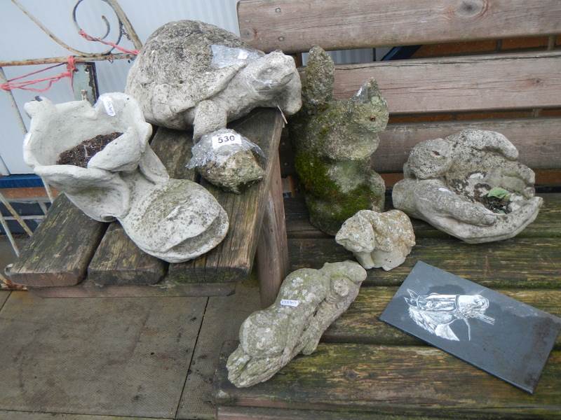 A quantity of garden ornaments. COLLECT ONLY.