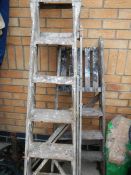 Two wooden step ladders, COLLECT ONLY.