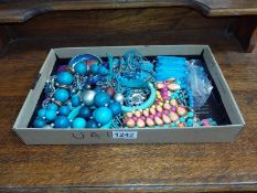 A quantity of Turquoise coloured costume jewellery.