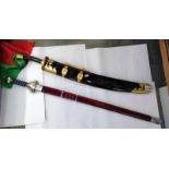 2 Ceremonial/dance display swords, COLLECT ONLY.