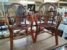 A pair of Bamboo conservatory chairs, COLLECT ONLY.