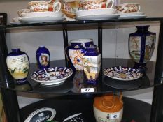 A collection of Chinese blue pottery & other pottery etc. COLLECT ONLY.