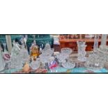 A selection of moulded glass, including bells, jelly mould, etc, COLLECT ONLY.