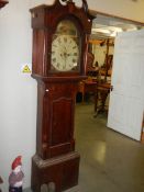 An 8 day Grandfather clock with weights and pendulum, a/f. COLLECT ONLY.