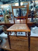 A small chair with Bergere seat. COLLECT ONLY.