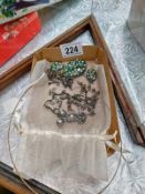 Four late 20th Century necklaces and two pairs of earrings