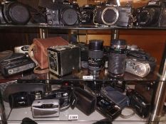 A selection of camera lens, etc.