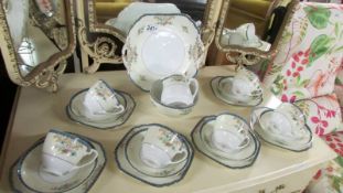 A Noritake fine egg shell china tea set, dated 1896-1921, 19 pieces, COLLECT ONLY.
