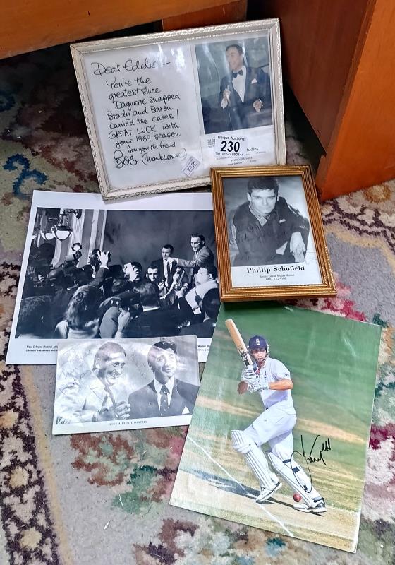 Signed photographs including Bob Monkhouse and Bernie Winters etc