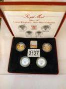 A Uk silver proof collection 1984 - 1987