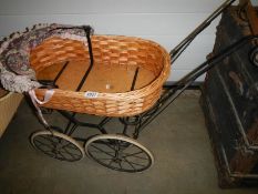 A vintage doll's pram, COLLECT ONLY.