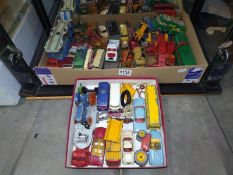 A selection of play worn Dinky and Corgi including Foden, Bedford, Hillman etc.