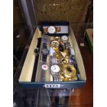 A mixed lot of ladies and gents watches including pocket watch.