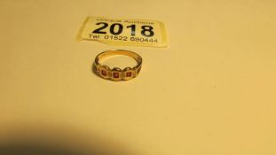 A 9ct gold ring, size L, 1.4 grams,