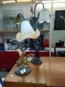 A pair of ornate table lamps, COLLECT ONLY.